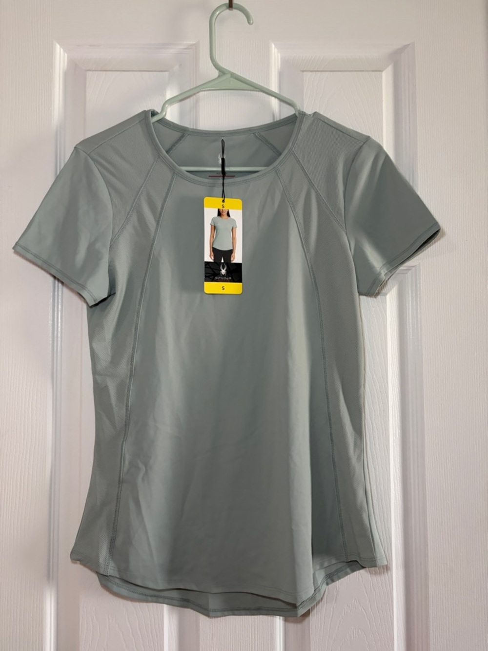 NWT Spyder Women’s Sage Green Short Sleeve Fitted Performance Tee